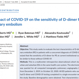 Can We Trust D-dimer for VTE in COVID-19? (Elberts)